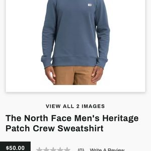 North face men’s crew sweatshirt NWT